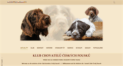 Desktop Screenshot of cesky-fousek.cz