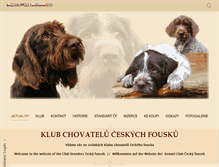 Tablet Screenshot of cesky-fousek.cz